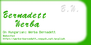 bernadett werba business card